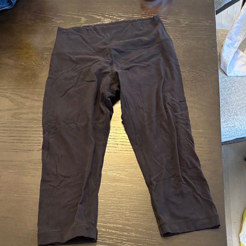 Lululemon Align Crop Black Leggings, women’s size 8, used